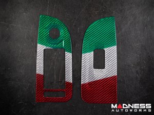 Alfa Romeo Giulia Door Trim - Window Switch Trim Kit - Carbon Fiber - Italian Theme - Feroce Carbon